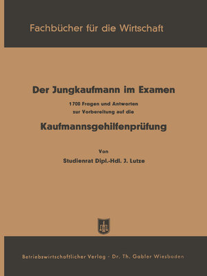 cover image of Der Jungkaufmann im Examen